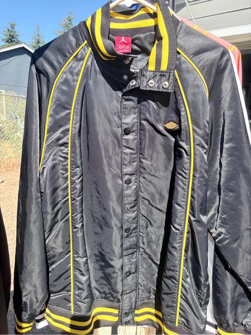 Jordan Black Bag with Yellow Stripe Trim